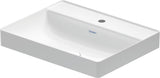 Duravit DuraSquare Aufsatzwaschtisch 600 mm, weiß, ohne Überlauf, mit Hahnlochbank – Design by Duravit