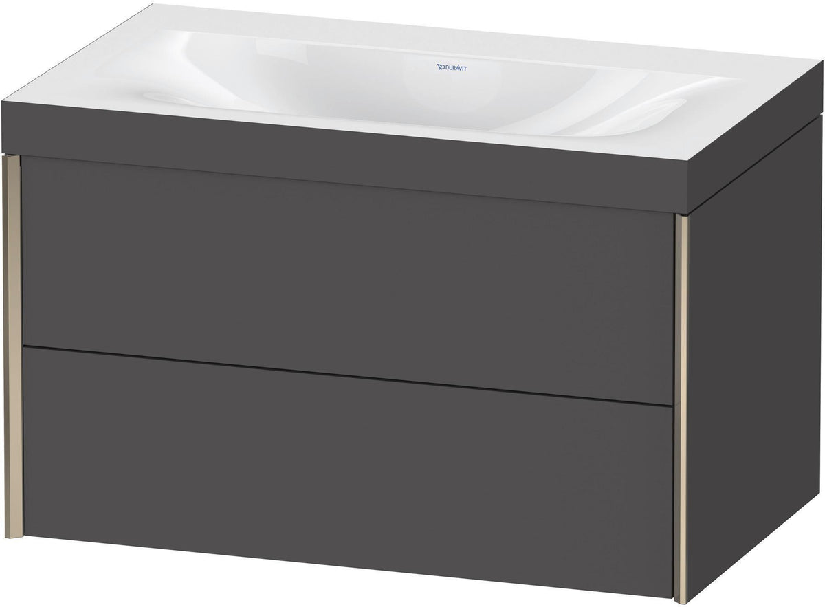 DURAVIT XViu c-bonded Waschtischset 800 mm wandhängend mit 2 Schubkästen und Tip-on-Technik