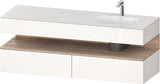 DURAVIT Qatego Einbauwaschtisch mit Konsolenwaschtischunterbau 1600 mm Weiß Matt