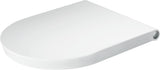 DURAVIT WC-Sitz White Tulip mit Absenkautomatik, Scharniere Edelstahl, weiß, 466x372x65 mm