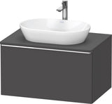 DURAVIT D-Neo Konsolenwaschtischunterbau 800 mm betongrau matt mit Bronze-Griff und Soft-Close-Auszug