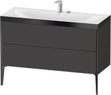 DURAVIT XViu c-bonded Waschtischunterschrank 1200 mm, 2 Auszüge, anthrazit, bodenstehend
