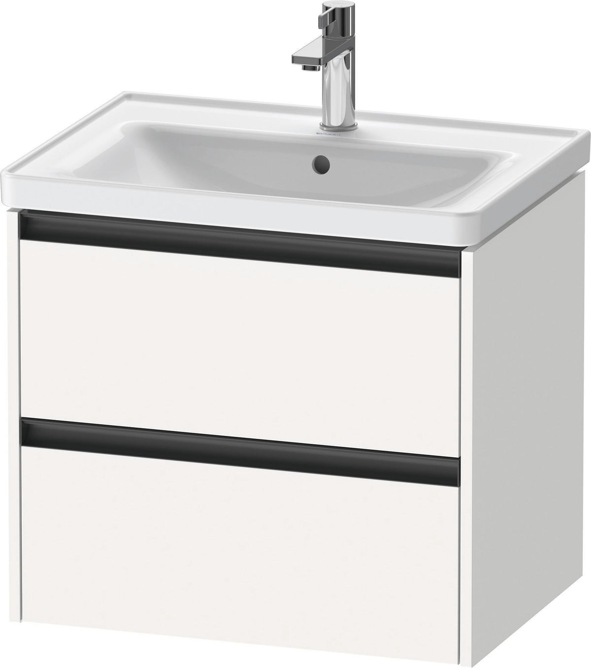 DURAVIT Ketho.2 Waschtischunterbau 634 mm betongrau matt mit 2 Schubkästen und Soft-Close