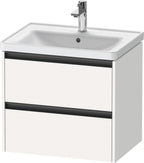 weiß matt / 2 Schubkästen / Waschtischunterbau