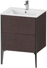 DURAVIT XViu Waschtischunterbau bodenstehend 610 mm, 2 Auszüge, weiß matt – Tip-On & Soft-Close