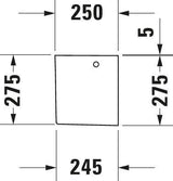 DURAVIT Halbsäule Happy D.2 für 070950, weiß WonderGliss – 280 x 180 x 280 mm, schmutzabweisend