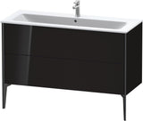 DURAVIT XViu Waschtischunterbau bodenstehend 1210 mm, 2 Auszüge, champagner matt/weiß matt