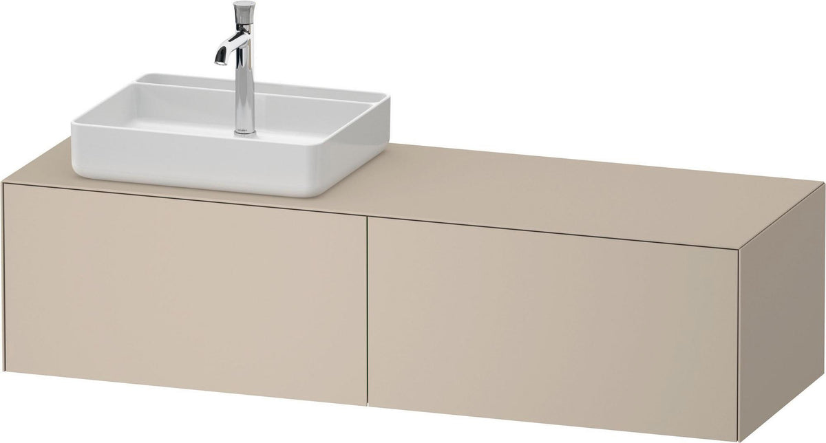 DURAVIT White Tulip Konsolen-Waschtischunterbau 1600 mm wandhängend, 2 Auszüge, weiß seidenmatt