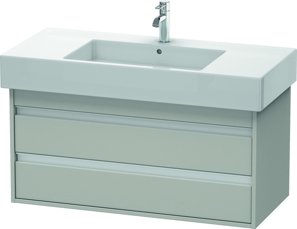 DURAVIT Ketho Waschtischunterbau 1000 mm wandhängend, 2 Schubkästen, basalt matt – mit Soft-Close