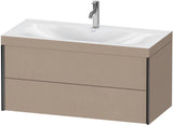 DURAVIT XViu Waschtischunterbauset 1000 mm c-bonded, 2 Schubkästen, schwarz matt