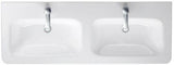 DURAVIT DuraStyle Doppelwaschtisch 1300 mm mit WonderGliss, 2 Becken, Überlauf, weiß