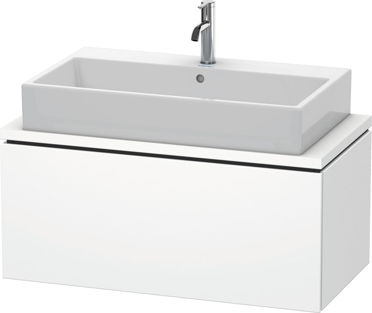 DURAVIT L-Cube Konsolenwaschtischunterbau 920 mm betongrau matt mit 1 Auszug und Tip-on-Technik