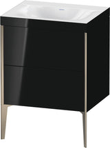 DURAVIT XViu Waschtischunterbauset c-bonded 610x600x480 mm champagner matt/schwarz