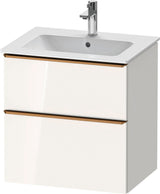DURAVIT D-Neo Waschtischunterbau 610 mm Eiche Schwarz mit Bronze Griff – wandhängend