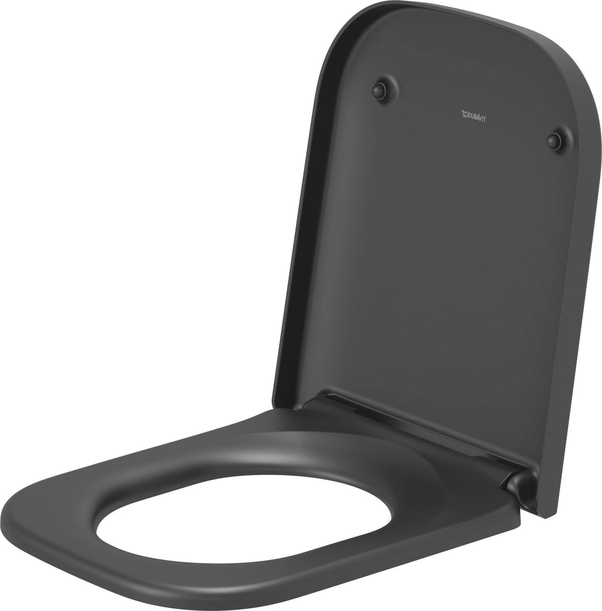 DURAVIT WC-Sitz Happy D.2 Anthrazit matt mit Absenkautomatik und Edelstahl-Scharnieren