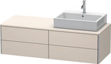 Duravit XSquare Waschtischunterbau 1400 mm mit Schubkasten, Becken rechts, s-matt