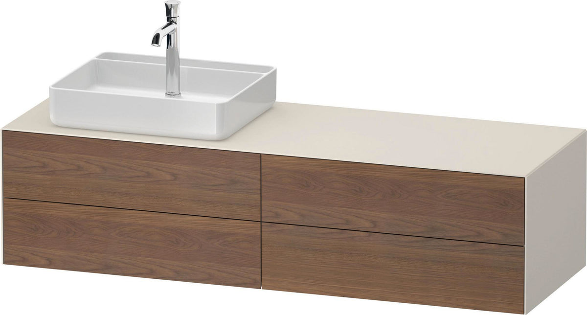 DURAVIT White Tulip Konsolen-Waschtischunterbau 1600 mm, 4 Schubkästen, Weiß Seidenmatt