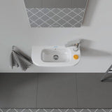 DURAVIT D-Code Handwaschbecken 500 mm mit Überlauf und Hahnlochbank rechts, weiß