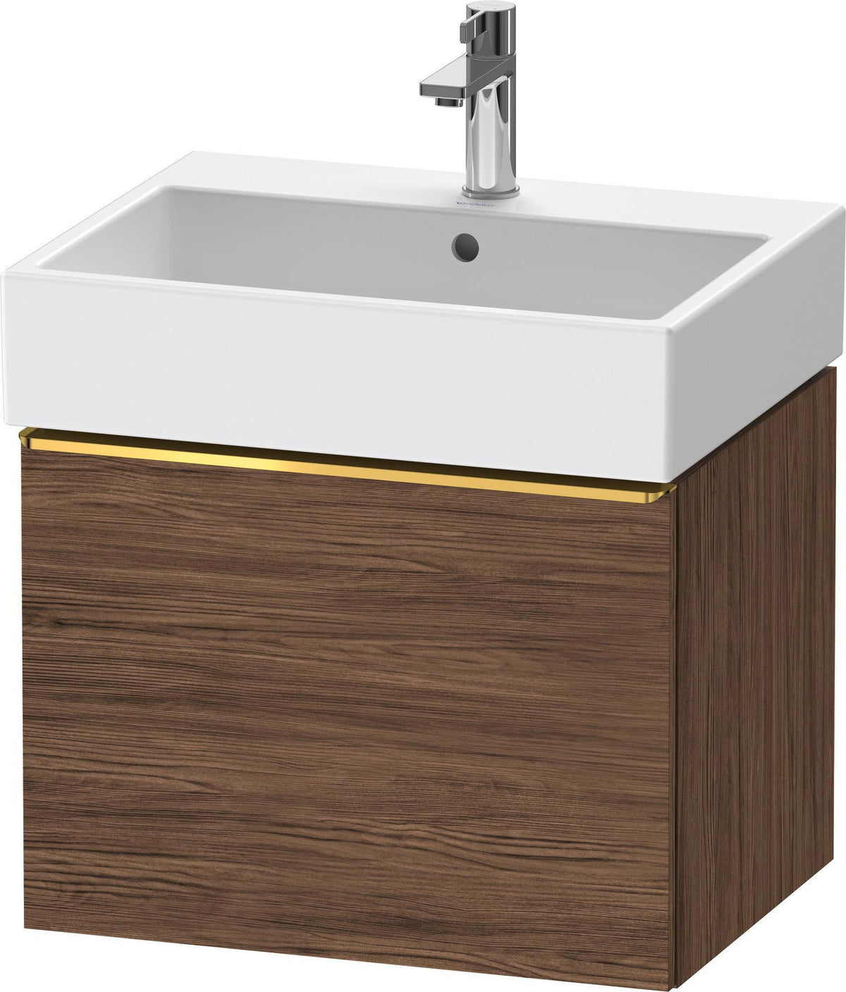 DURAVIT D-Neo Waschtischunterbau 584 mm wandhängend mit 1 Auszug, Griff Bronze, Weiß Matt