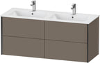 flannel grey seidenmatt / Mitteldichte Faserplatte (MDF) / 4Schubk.,schwarz matt/flan.grey