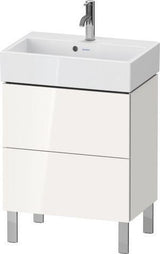 Duravit Waschtischunterbau L-Cube Compact 584 mm, 2 Auszüge, weiß matt, für Vero Air 236860