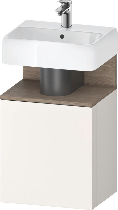 DURAVIT Qatego Waschtischunterbau 440 mm Eiche Terra Matt mit Tip-On-Technik und weißer Nische
