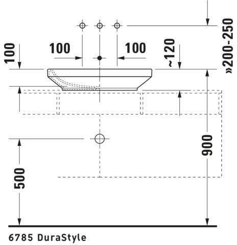 DURAVIT DuraStyle Aufsatzbecken 600 mm weiß mit WonderGliss – ohne Hahnloch, ohne Überlauf