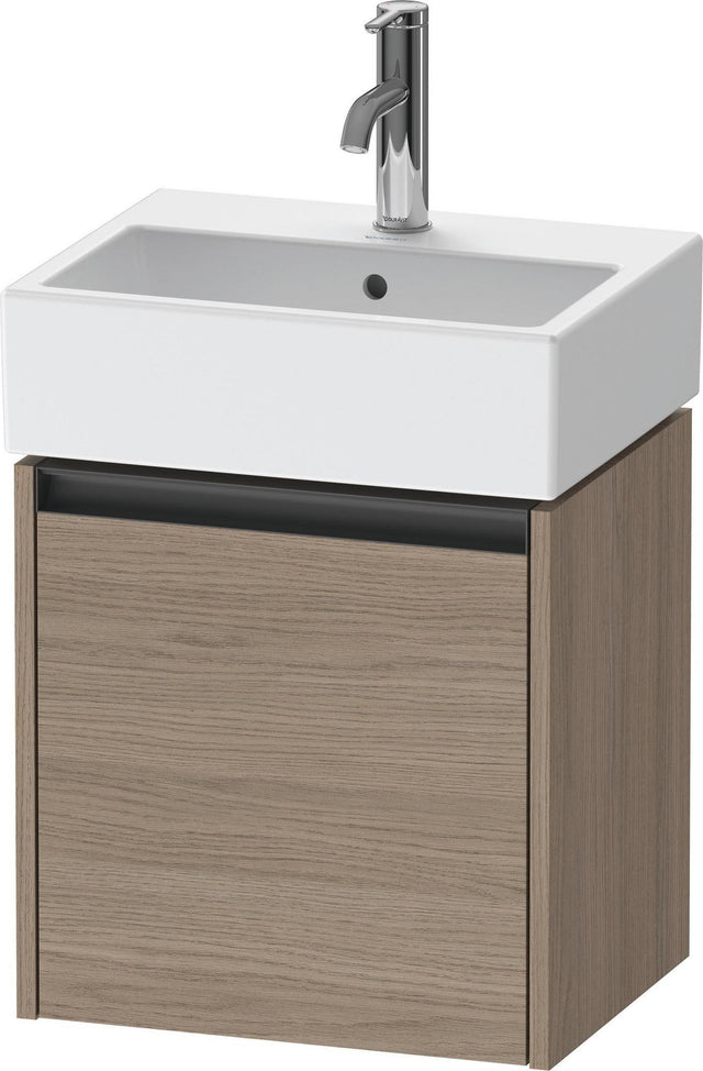 DURAVIT Ketho.2 Waschtischunterbau 434 mm, 1 Tür links, Eiche Terra Matt – Wandhängend