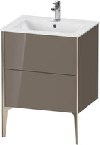 flannel grey hochglanz / Mitteldichte Faserplatte (MDF) / Ausz.champagner