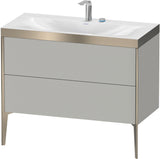 DURAVIT XViu c-bonded Waschtischset 1000 mm weiß bodenstehend mit 2 Auszügen