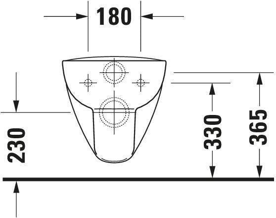 DURAVIT D-Code Wand-WC 545 mm weiß spülrandlos Tiefspüler 4,5 Liter