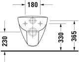 DURAVIT D-Code Wand-WC 545 mm weiß spülrandlos Tiefspüler 4,5 Liter