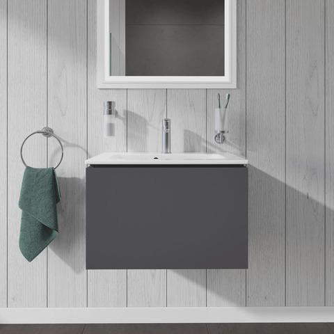 DURAVIT L-Cube Waschtischunterbau 620 mm, 1 Auszug, Weiß Matt, Wandmontage
