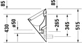 DURAVIT Urinal Starck 1 – Wand-Urinal mit WonderGliss, verdecktem Zu- und Ablauf, ohne Deckel und Fliege, weiß