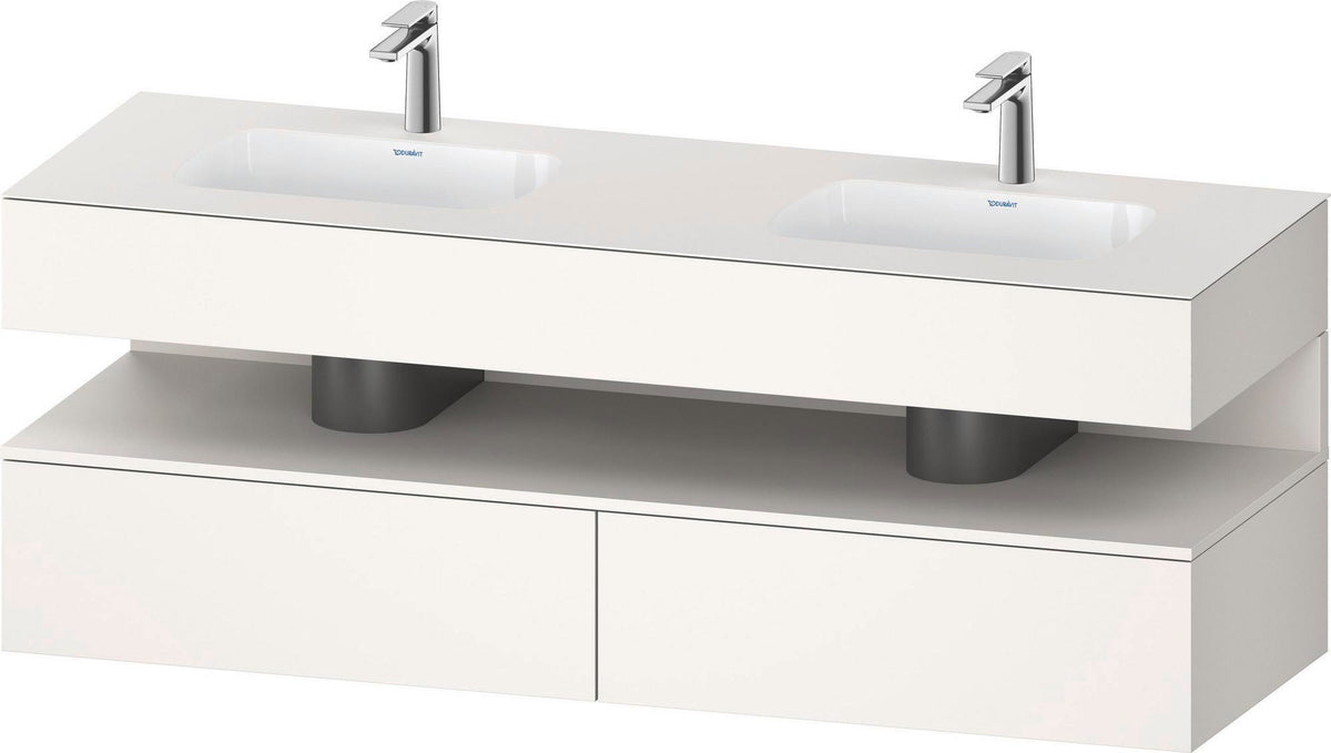 DURAVIT Qatego Studio F. A. Porsche Waschtischset 1600 mm mit Konsolenwaschtischunterbau, 2 Auszüge
