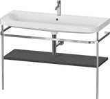 Duravit Happy D.2 c-shaped Waschtischset 1175 mm mit Metallkonsole und Waschschüssel