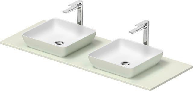 DURAVIT Sivida Waschtischset 1350 mm mit Konsole, 2 Becken, weiss