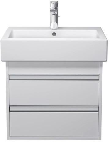 DURAVIT Ketho Waschtischunterbau wandhängend 550 mm, 2 Schubkästen, weiß matt – für Vero 045460