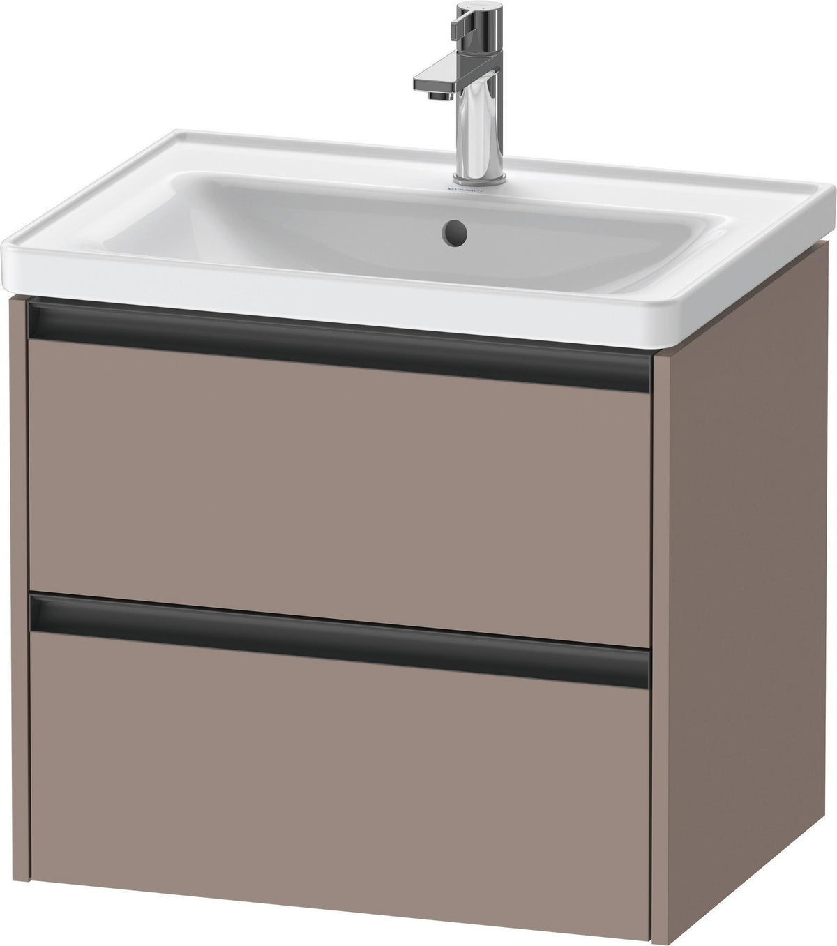 DURAVIT Ketho.2 Waschtischunterbau 634 mm betongrau matt mit 2 Schubkästen und Soft-Close