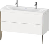 DURAVIT XViu c-bonded Waschtischunterbauset 1200 mm, weiß seidenmatt, bodenstehend, 2 Auszüge