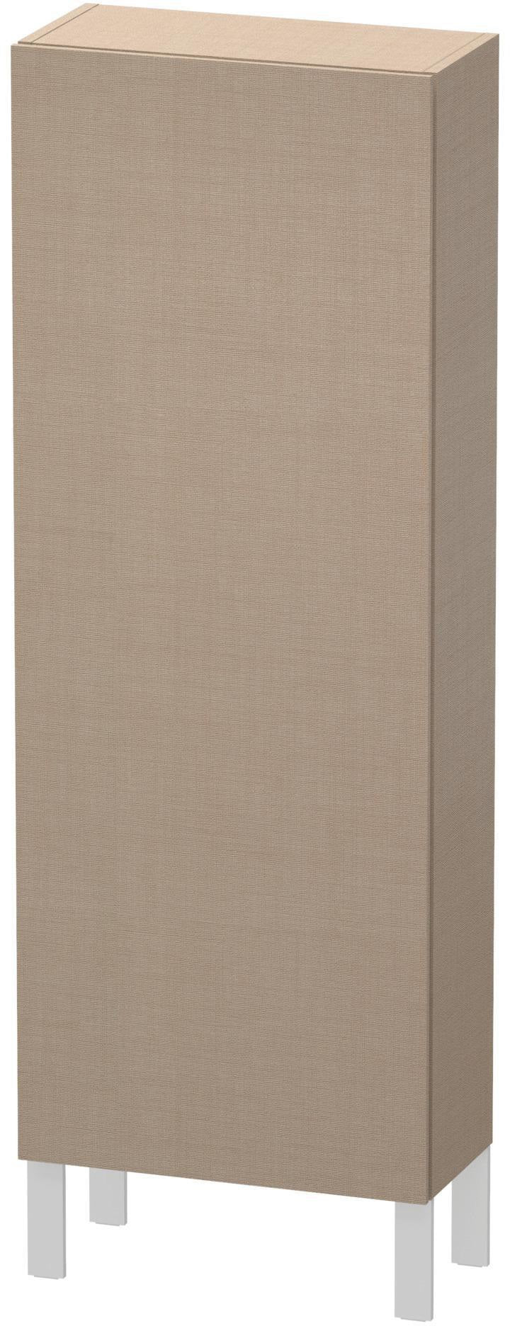 Duravit L-Cube Halbhochschrank 500 mm, 1 Tür links, betongrau matt, wandhängend, Soft-Close