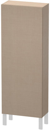 Duravit L-Cube Halbhochschrank 500 mm, 1 Tür links, betongrau matt, wandhängend, Soft-Close
