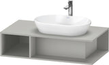 Duravit D-Neo Waschtischunterbau 800 mm Betongrau Matt – Wandhängend, 1 offenes Fach links