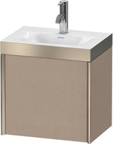 DURAVIT XViu c-bonded Waschtischunterbauset 460 mm mit 1 Tür, champagner matt/basalt matt