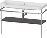Duravit Happy D.2 c-shaped Waschtischset 1175 mm mit Metallkonsole und Waschschüssel