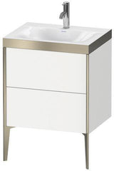 Duravit Möbelwaschtischset XVIU 600x480mm Cha ma / ta s-matt Ra 83 o HL – Viu Waschtisch mit Unterbau