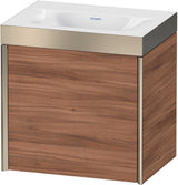 DURAVIT XViu Waschtischunterbau 460 mm, 1 Tür, champagner matt/nussbaum gebürstet, wandhängend
