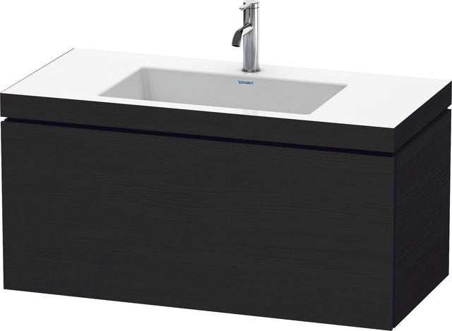 Duravit L-Cube Waschtischset 1000 mm Eiche Schwarz c-bonded mit Vero Air Waschtisch