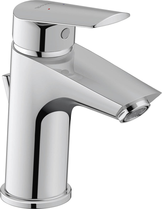 Duravit No.1 Einhebel-Waschtischmischer mit Zugstange, Chrom – 100 mm Ausladung