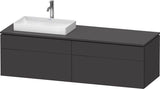Duravit L-Cube Waschtischunterbau 1620 mm Nussbaum Dunkel mit Tip-On-Technik